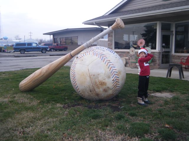 giant baseball and bat