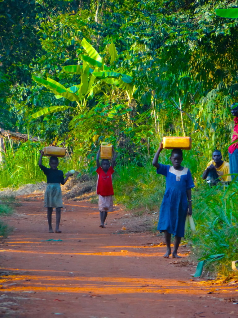 carrying water in Uganda